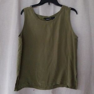 90's Olive Green Silk Tank